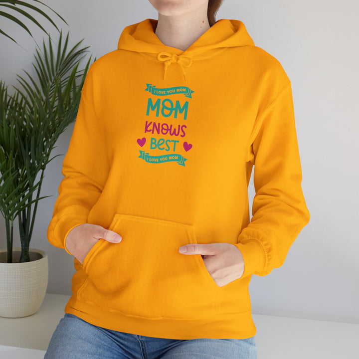 Mom's Hooded Sweatshirt – MOM Knows Best Design