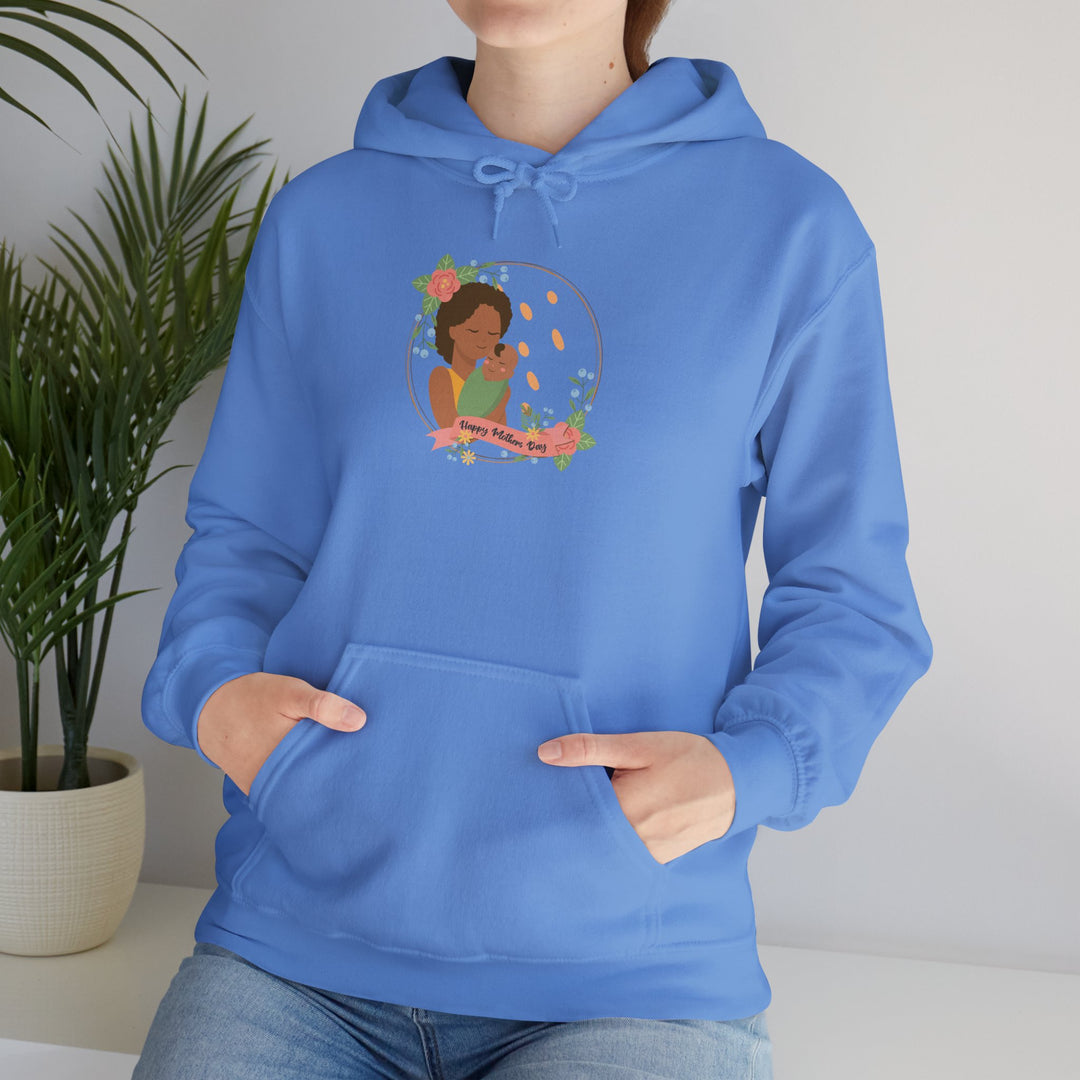 Mom's Unisex Hooded Sweatshirt - Happy Mother's Day - Cozy Floral Art Design