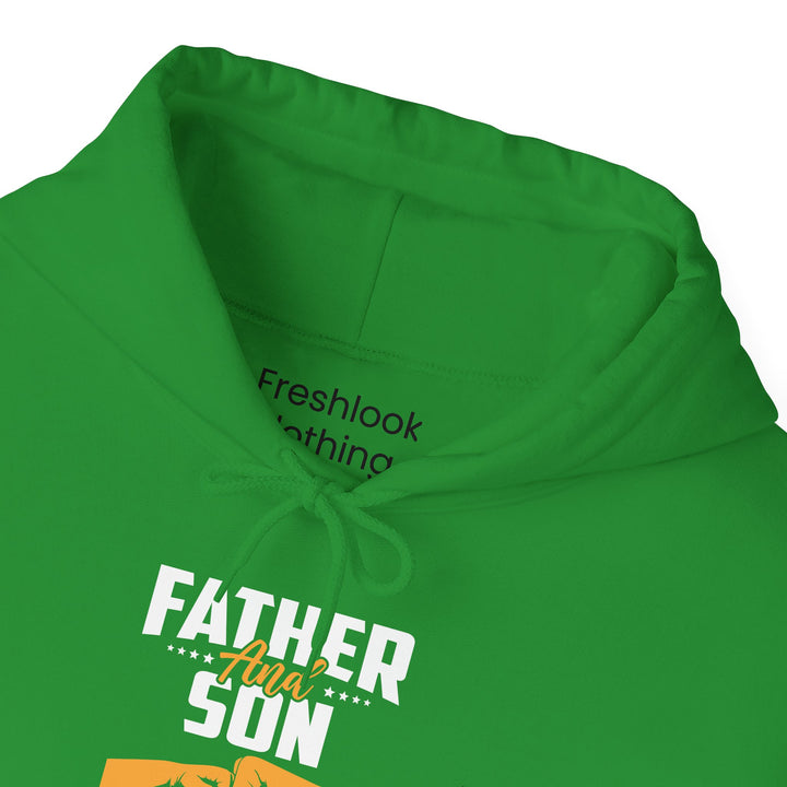 Dad’s Hooded Sweatshirt – Father and Son Not Always Eye to Eye But Always Heart to Heart Design