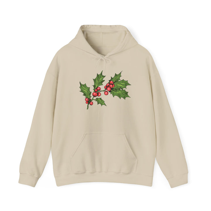 Festive Holly Unisex Hooded Sweatshirt