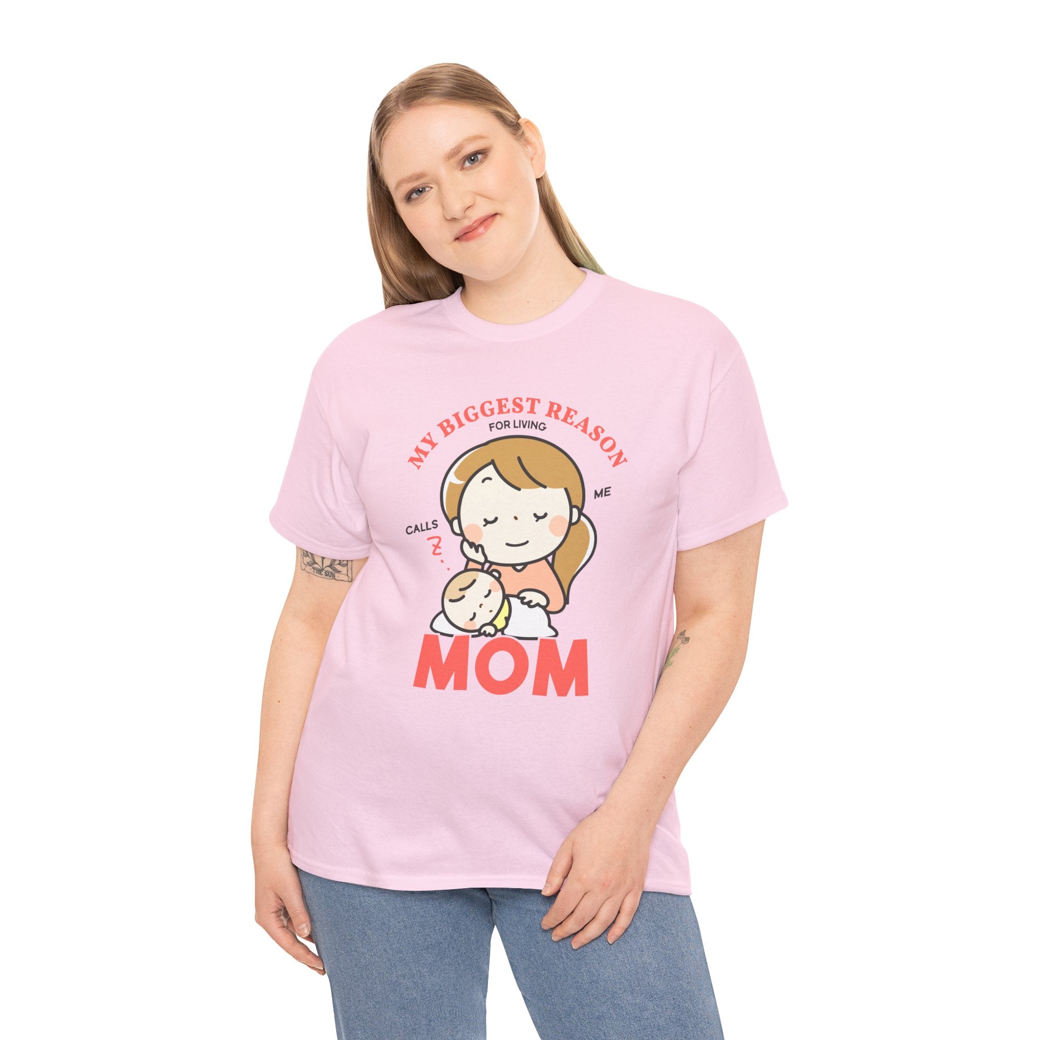 Mom T-Shirt – My Biggest Reason for Living Calls Me Mom Design