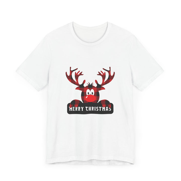 Merry Christmas Unisex Tee with Fun Reindeer Design