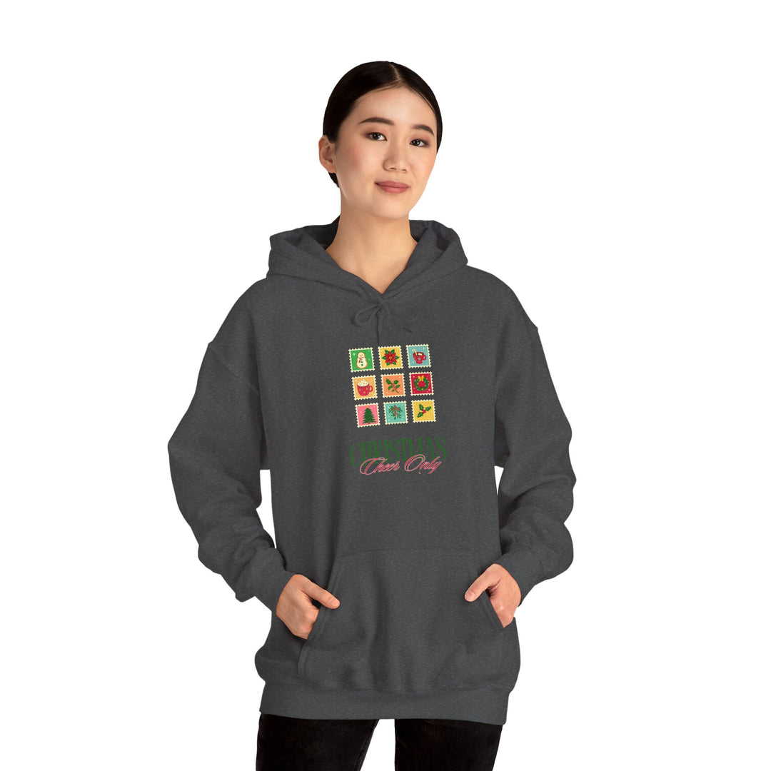 Christmas Cheer Hoodie — Festive Gift Icon Grid with "Christmas Every Day" Text