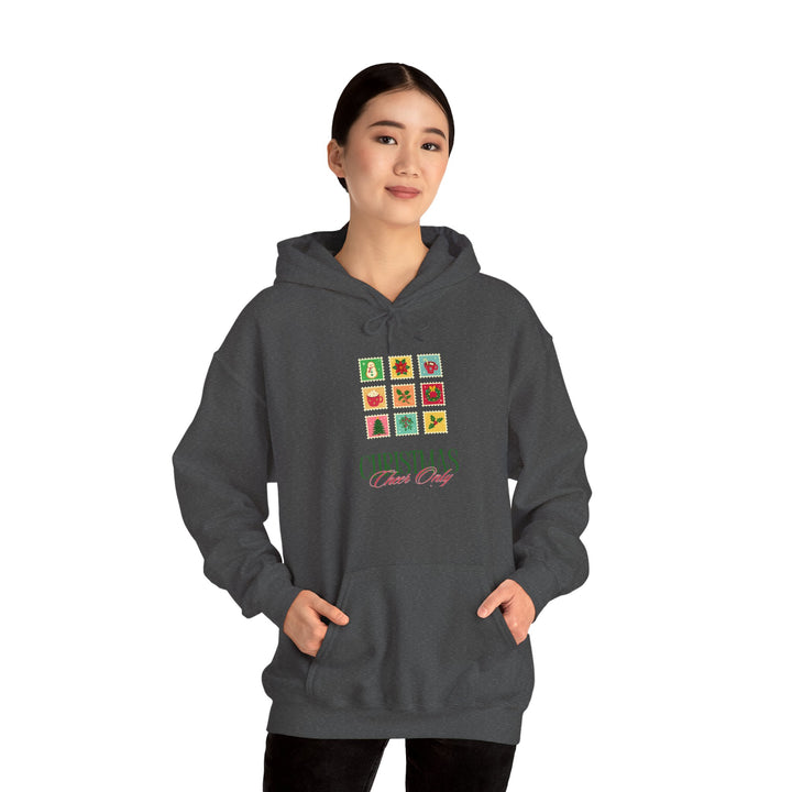 Christmas Cheer Hoodie — Festive Gift Icon Grid with "Christmas Every Day" Text