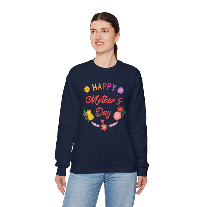 Mom's Sweatshirt - Happy Mother's Day Floral Design