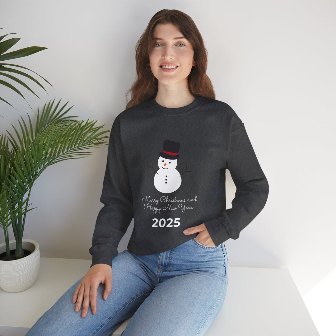 Christmas Snowman 2025 Crewneck Sweatshirt - "Merry Christmas and Happy New Year"