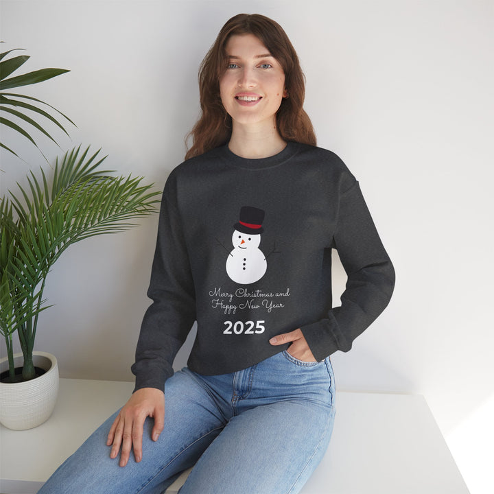 Christmas Snowman 2025 Crewneck Sweatshirt - "Merry Christmas and Happy New Year"