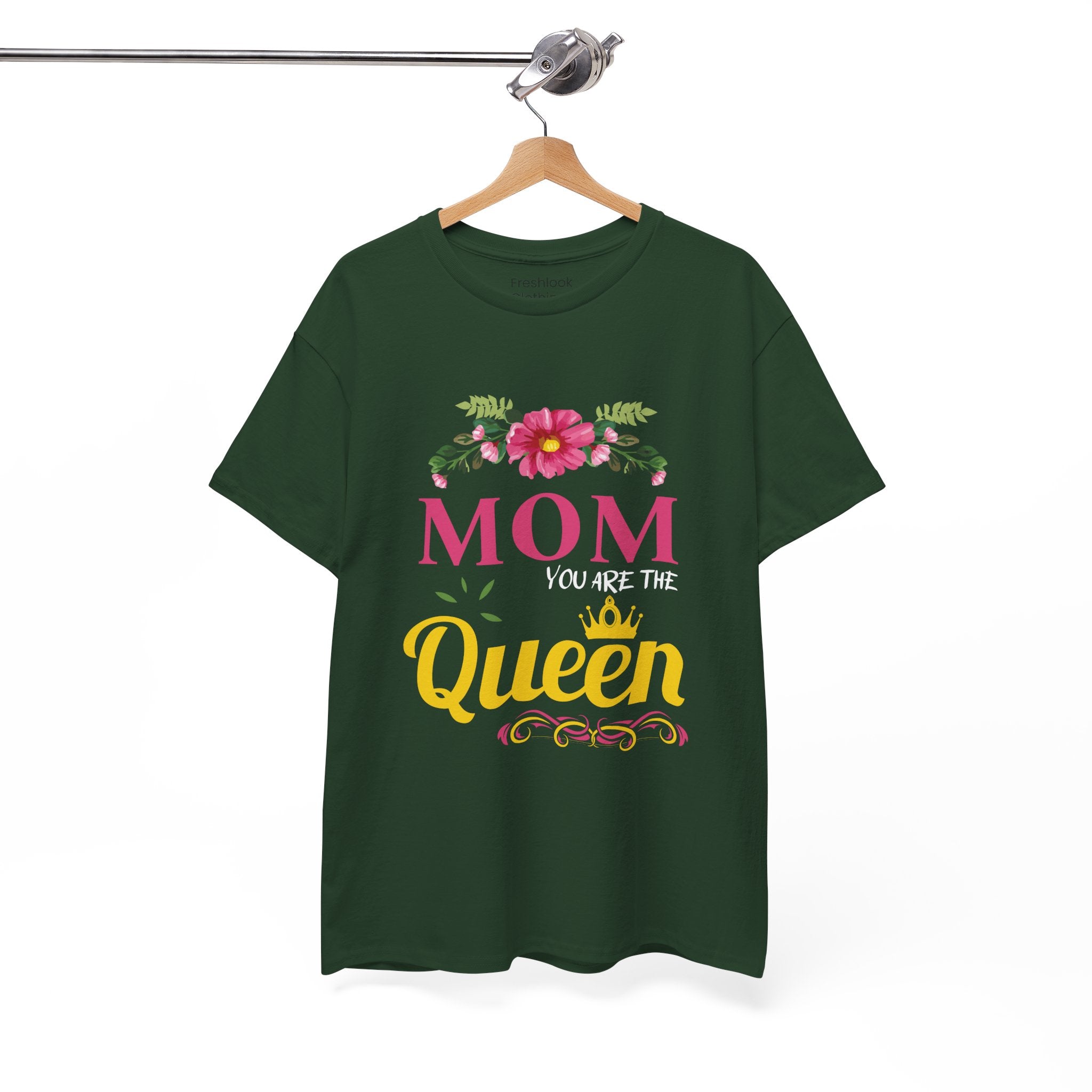 Mom T-Shirt – Mom You Are the Queen – Floral Design