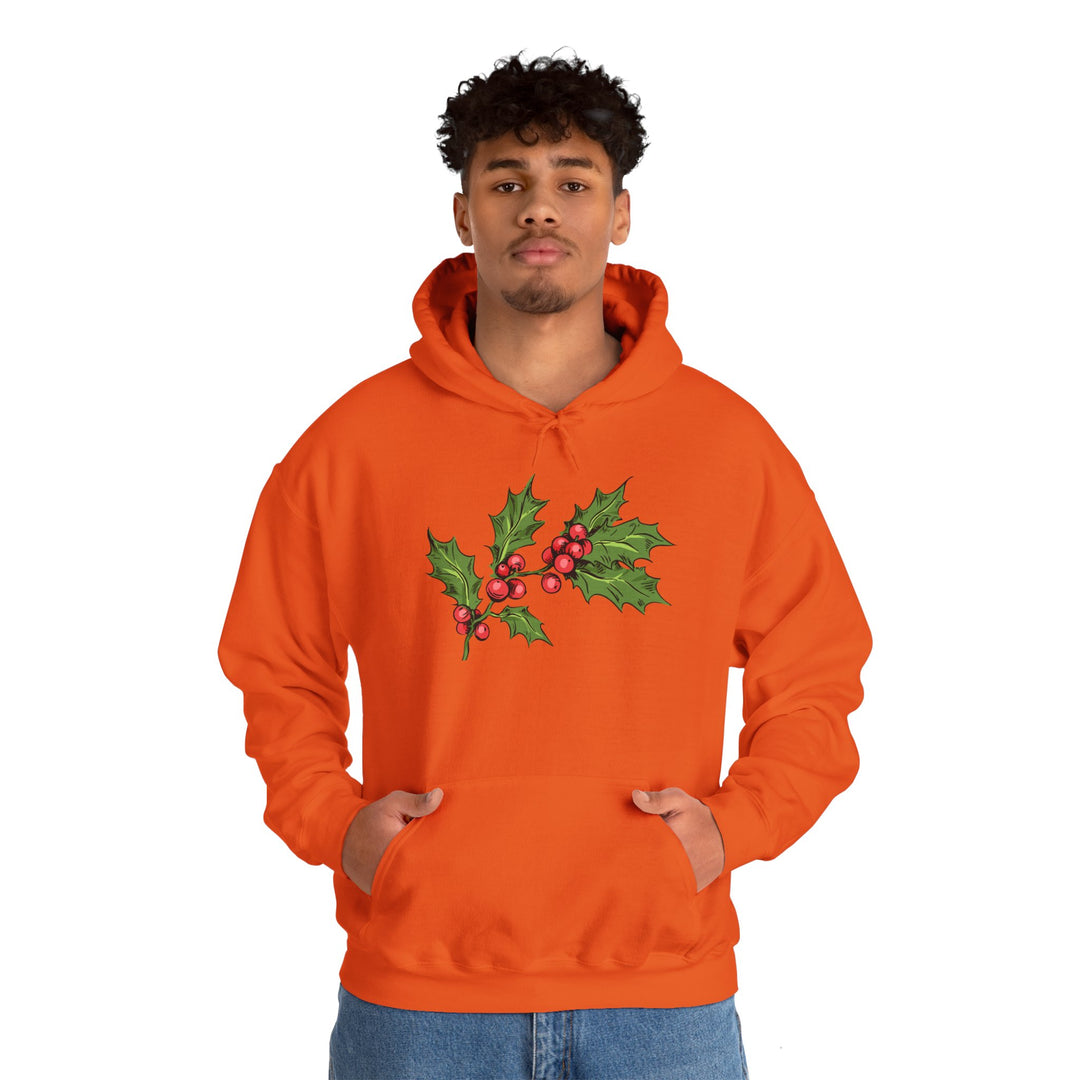 Festive Holly Unisex Hooded Sweatshirt