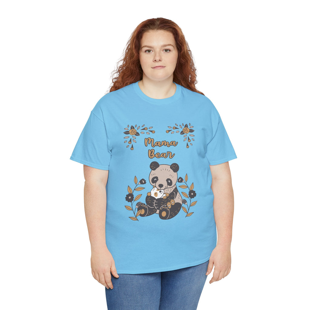 Mom T-Shirt - Mama Bear with Cute Panda Design