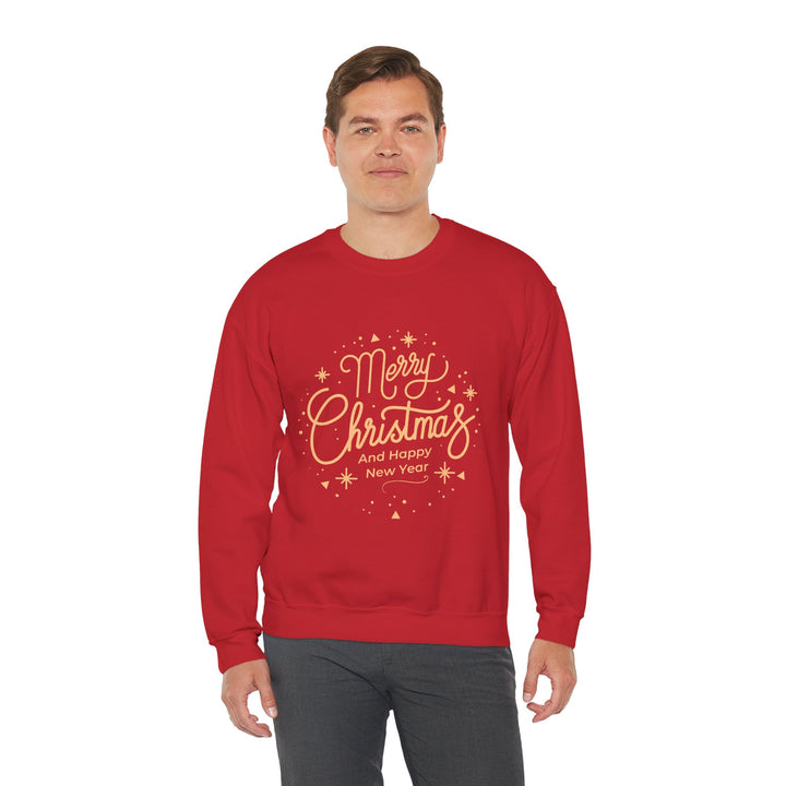 Merry Christmas Crewneck Sweatshirt — Gold Script Holiday Sweater