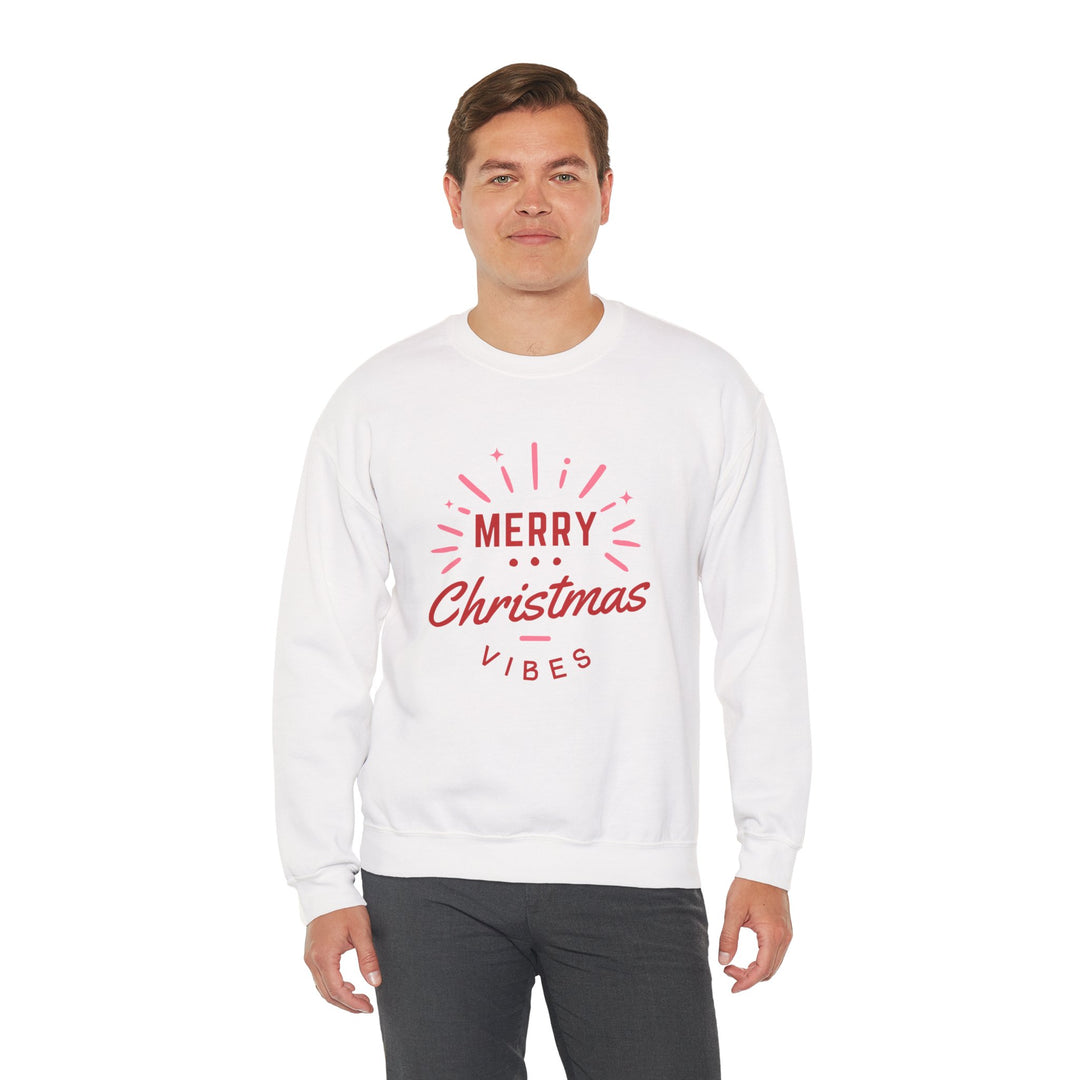 Christmas Sweatshirt — Merry Christmas Vibes Cozy Holiday Crewneck