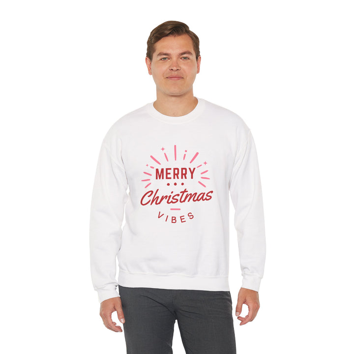 Christmas Sweatshirt — Merry Christmas Vibes Cozy Holiday Crewneck