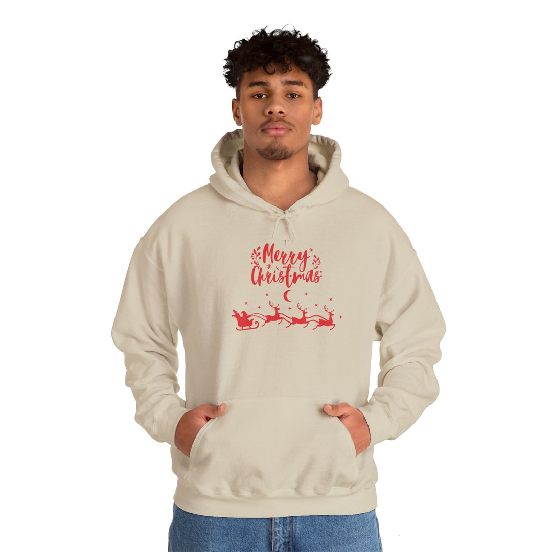 Merry Christmas Unisex Hooded Sweatshirt, Holiday Sweatshirt