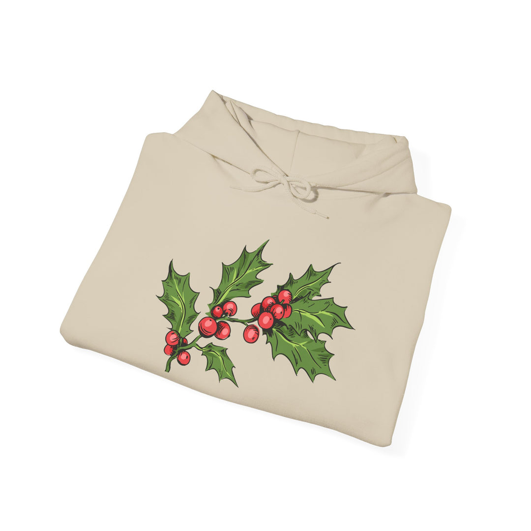 Festive Holly Unisex Hooded Sweatshirt