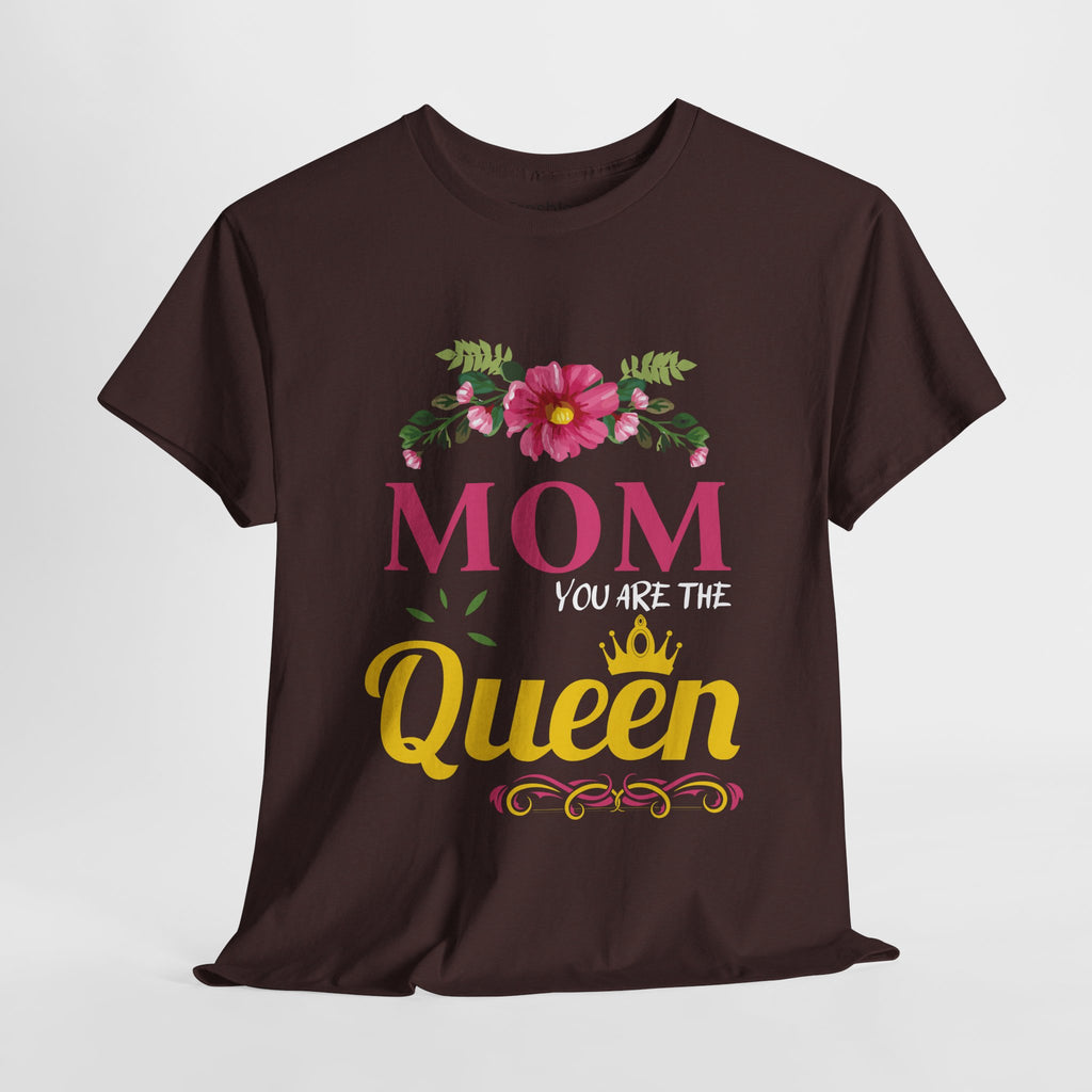 Mom T-Shirt – Mom You Are the Queen – Floral Design