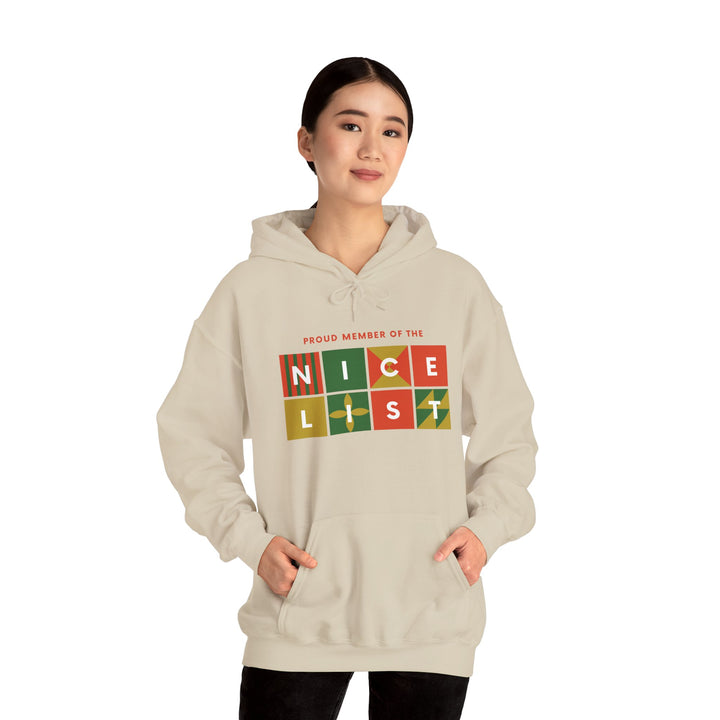 Proud Member of the Nice List Hoodie - Cozy Holiday Sweatshirt for Christmas Celebrations