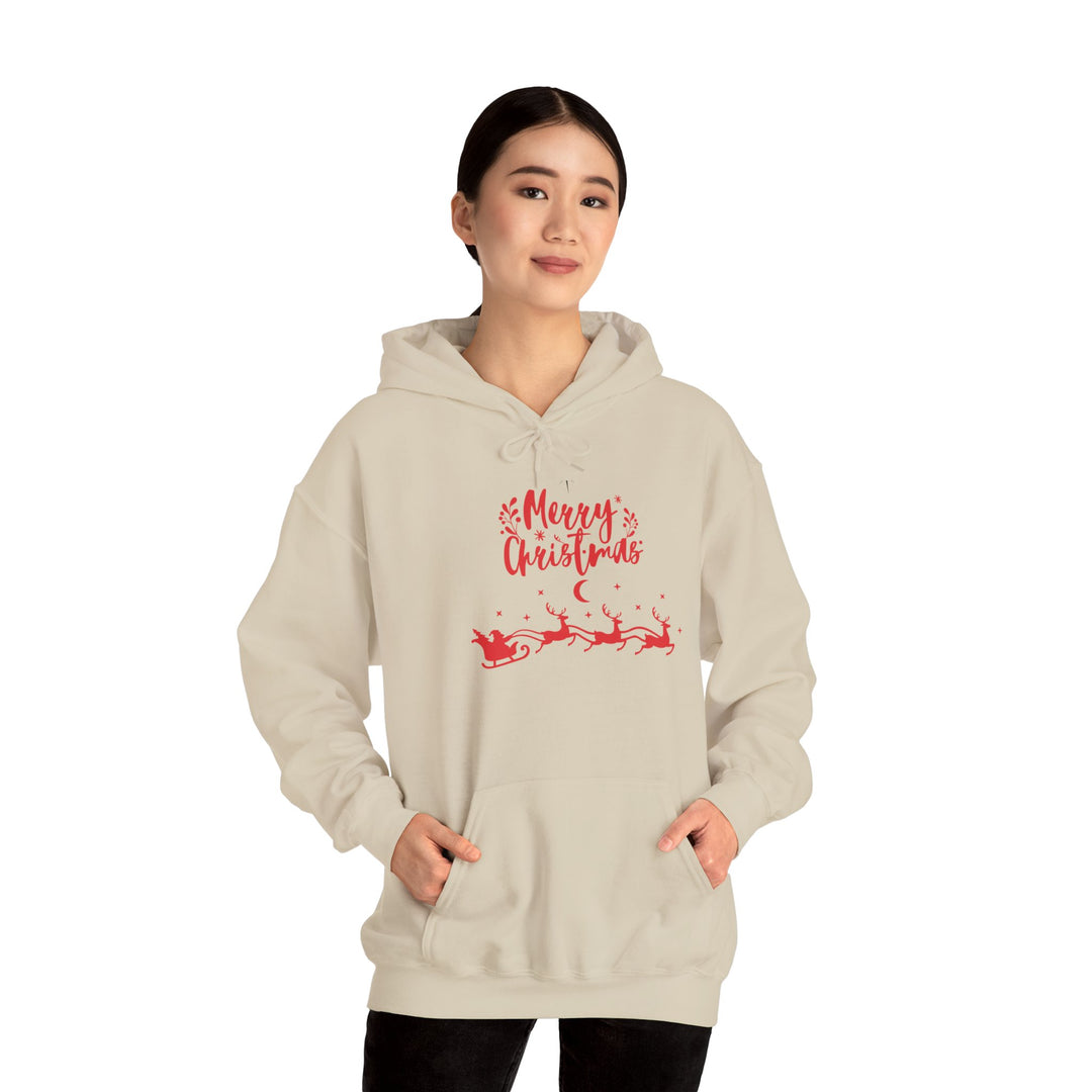 Merry Christmas Unisex Hooded Sweatshirt, Holiday Sweatshirt