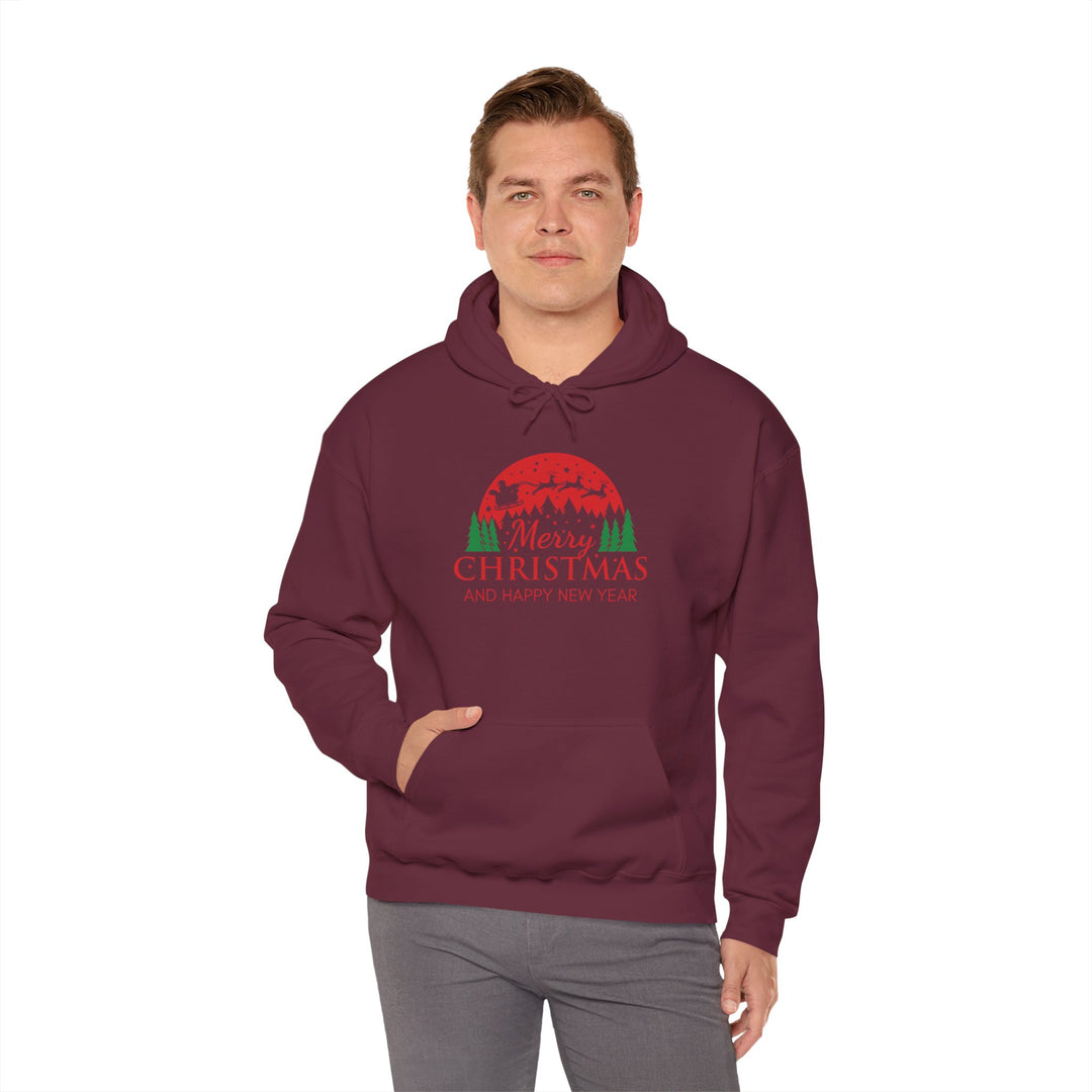 Merry Christmas Hoodie - Festive Red & Green Holiday Sweatshirt