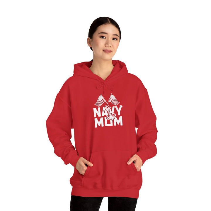 Mom's Hooded Sweatshirt – Navy Mom Design