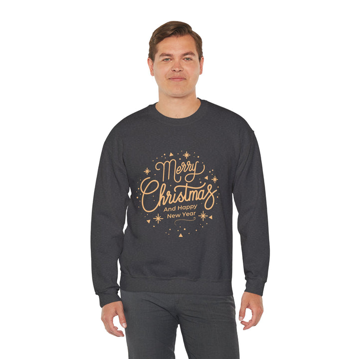Merry Christmas Crewneck Sweatshirt — Gold Script Holiday Sweater
