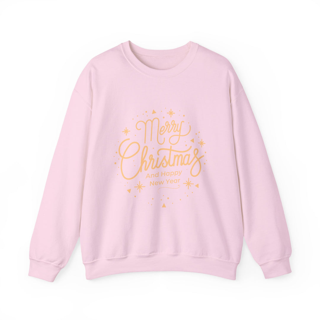 Merry Christmas Crewneck Sweatshirt — Gold Script Holiday Sweater