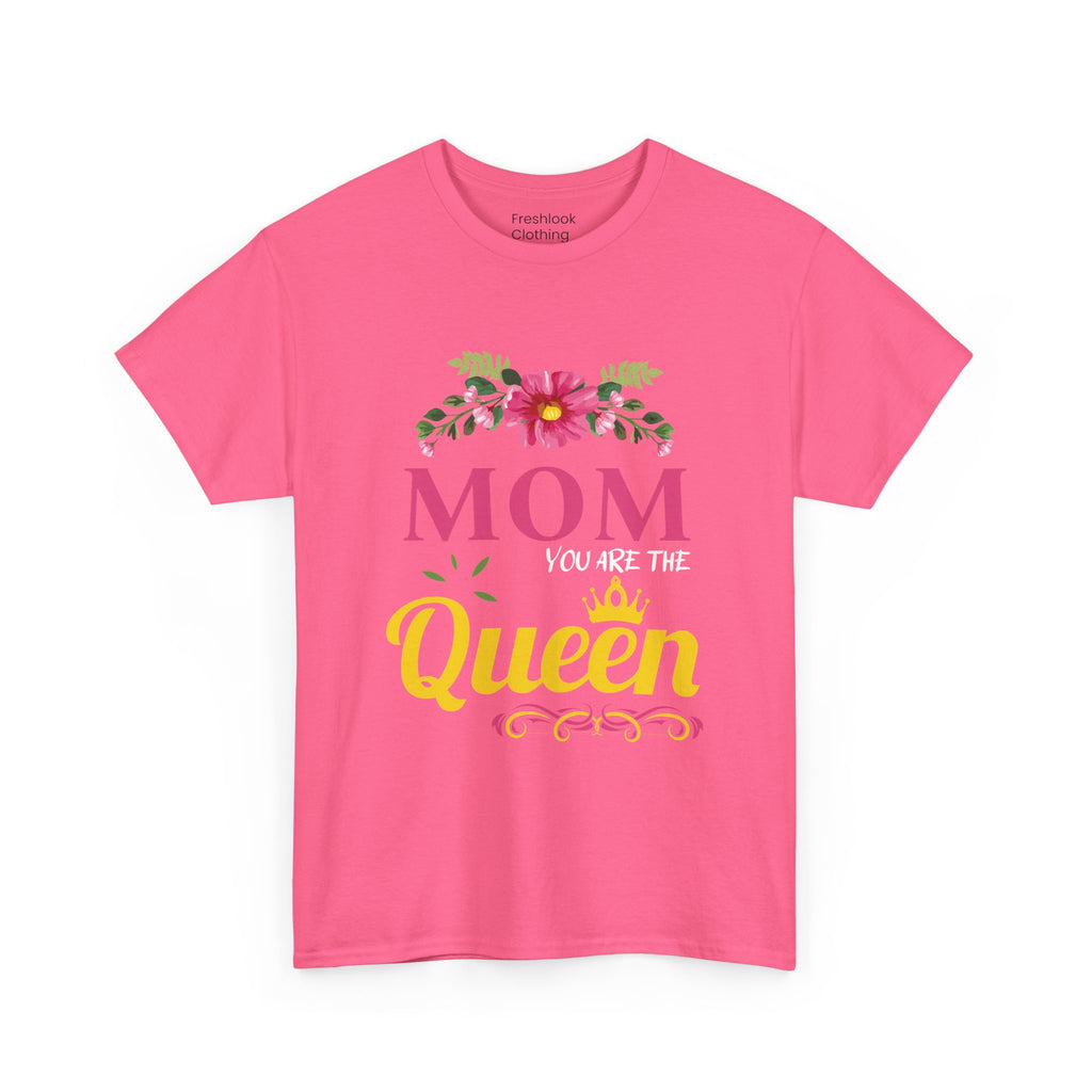 Mom T-Shirt – Mom You Are the Queen – Floral Design