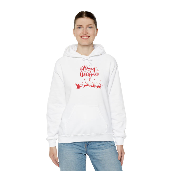 Merry Christmas Unisex Hooded Sweatshirt, Holiday Sweatshirt