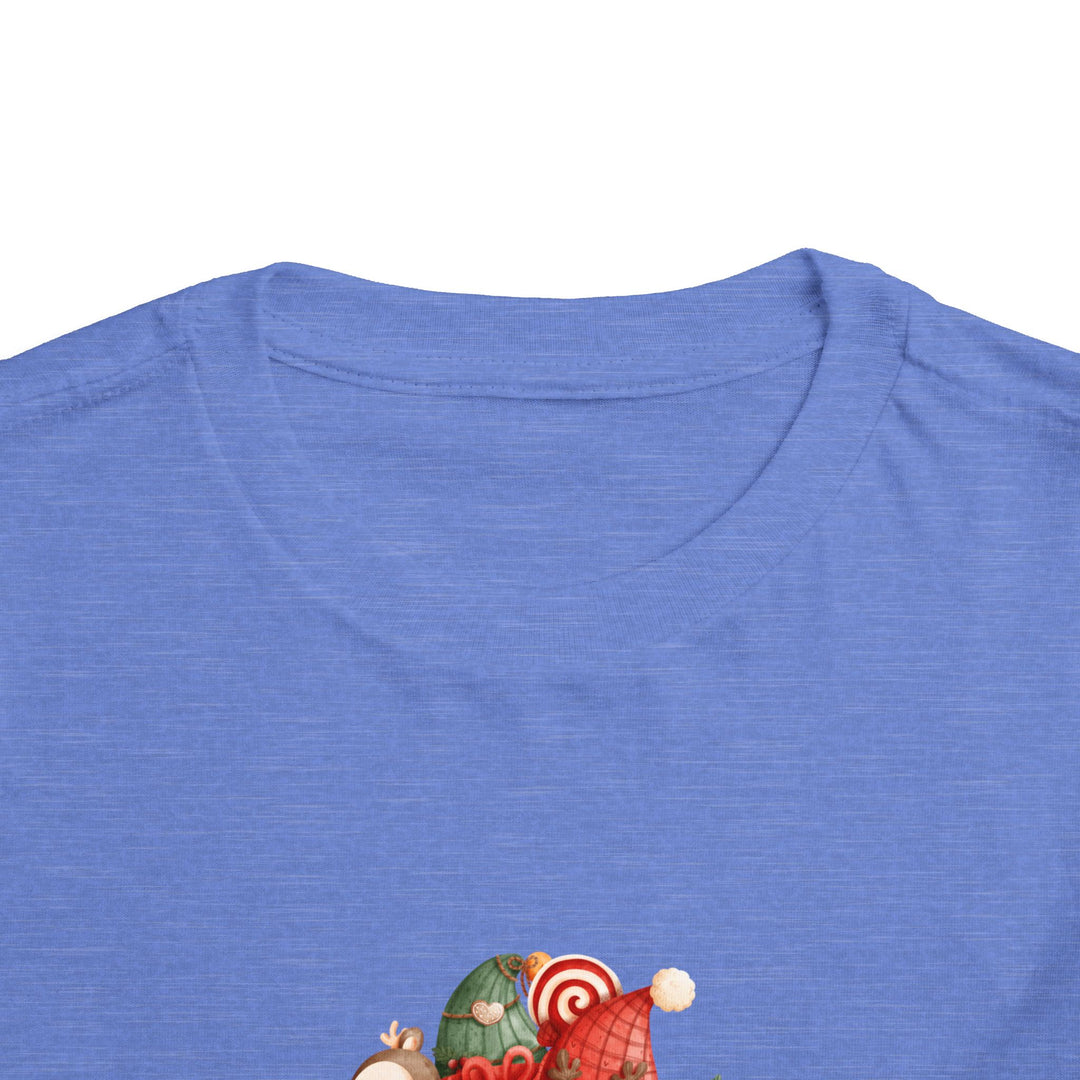 Toddler Tee — Cute Santa in Car “Merry Christmas and Happy New Year” Holiday Tee