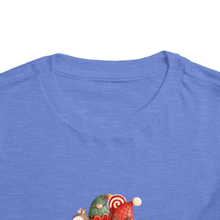 Toddler Tee — Cute Santa in Car “Merry Christmas and Happy New Year” Holiday Tee