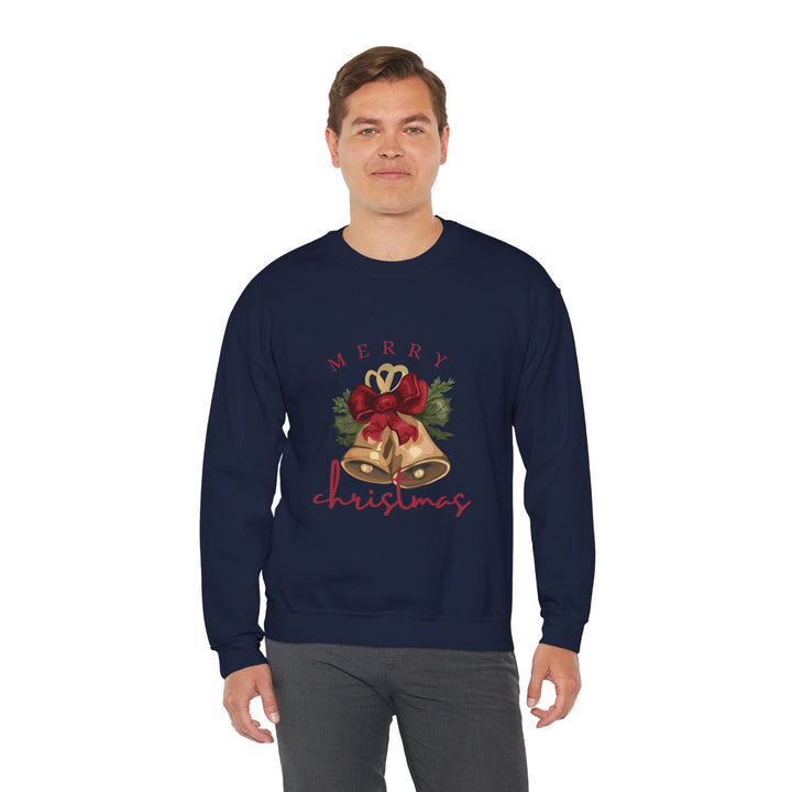 Christmas Bells Crewneck Sweatshirt — "Merry Christmas" Holiday Pullover