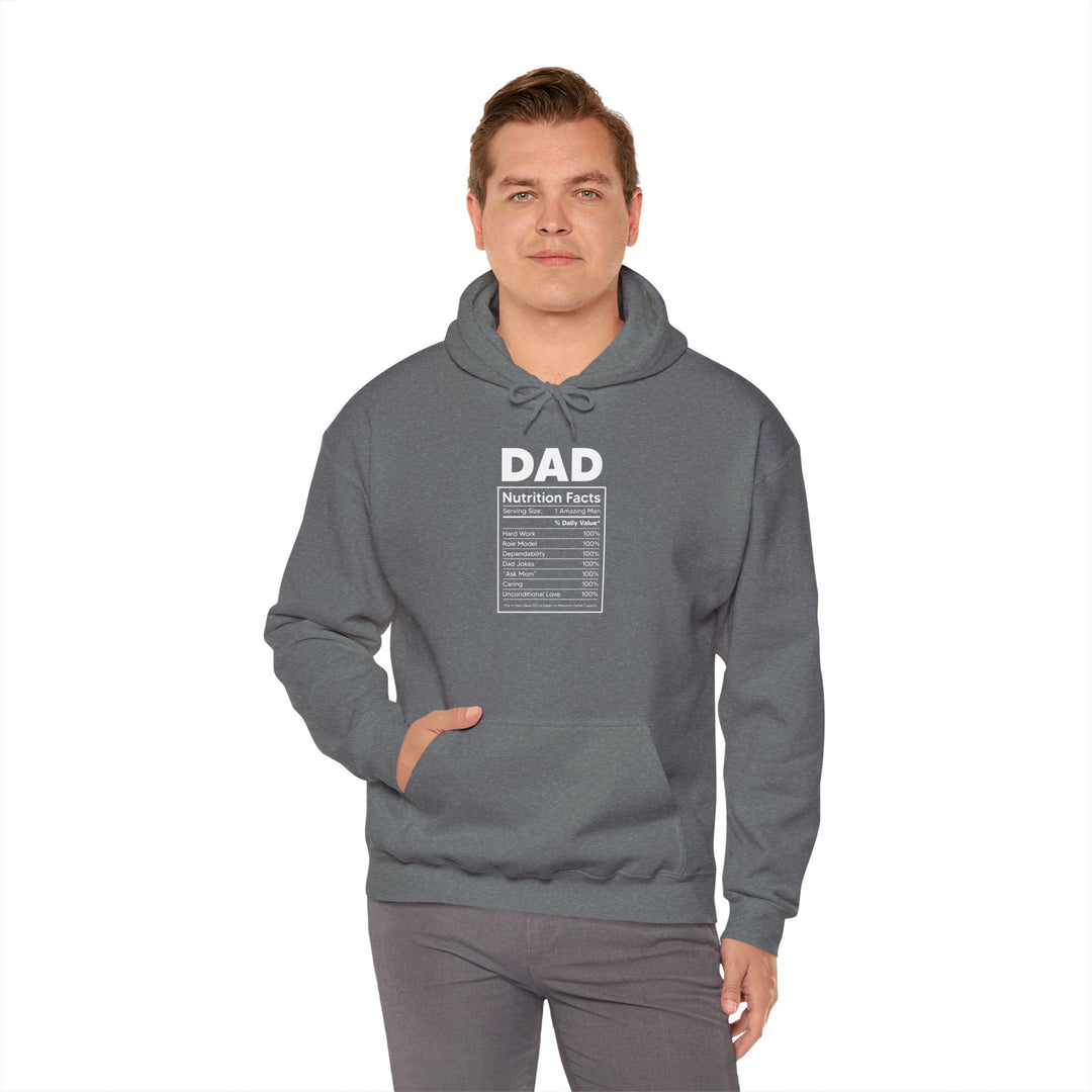 Dad’s Hooded Sweatshirt – Funny Dad Nutrition Facts Design