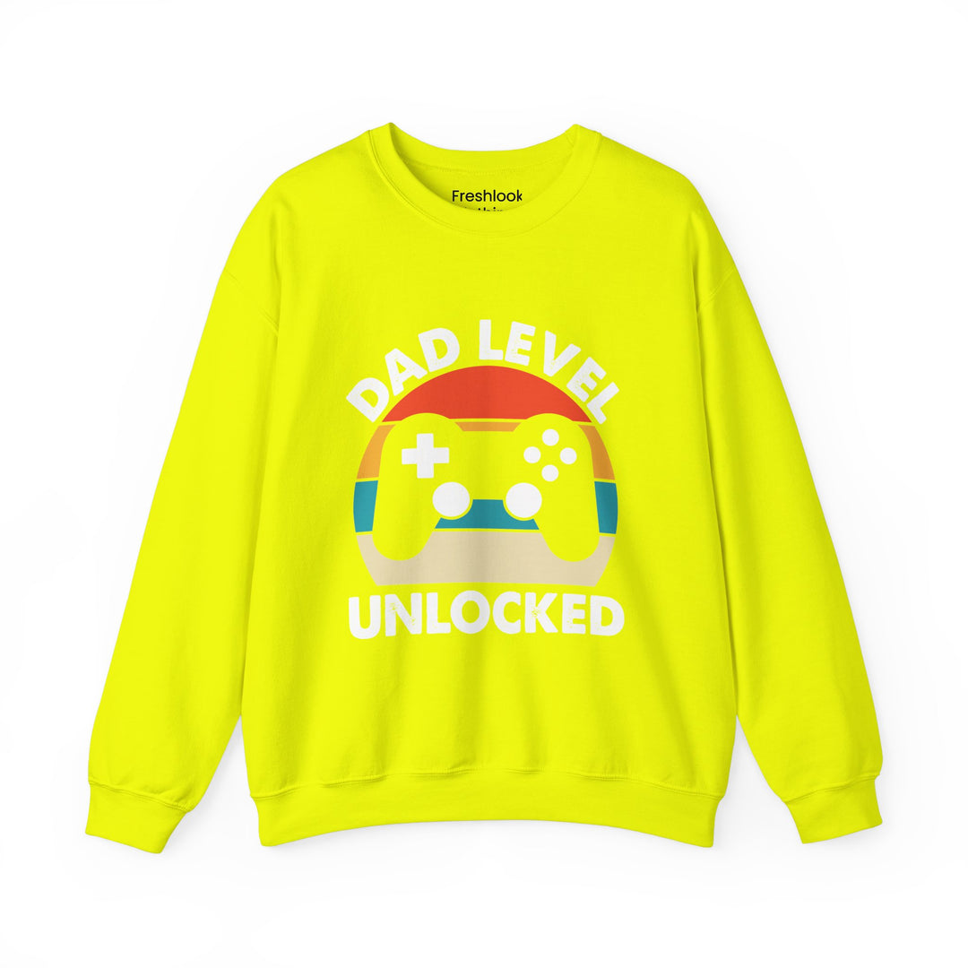 Dad’s Sweatshirt – Dad Level Unlocked Design