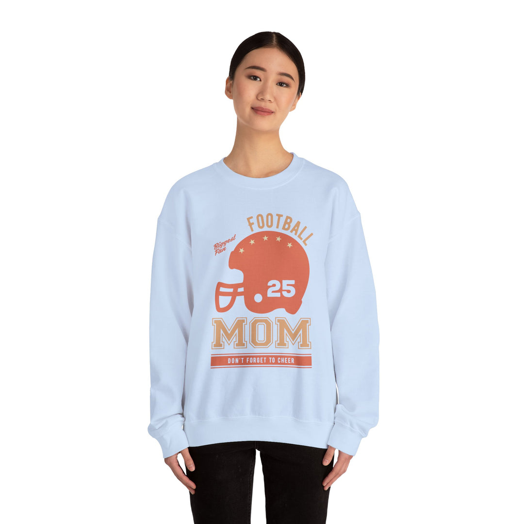 Mom's Sweatshirt - Biggest Football Fan Cheerful Design for Game Days