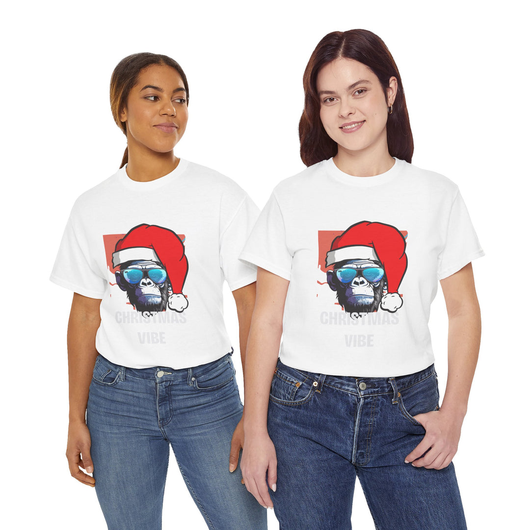 Christmas Vibe Gorilla Unisex Tee, Fun Christmas t-shirt