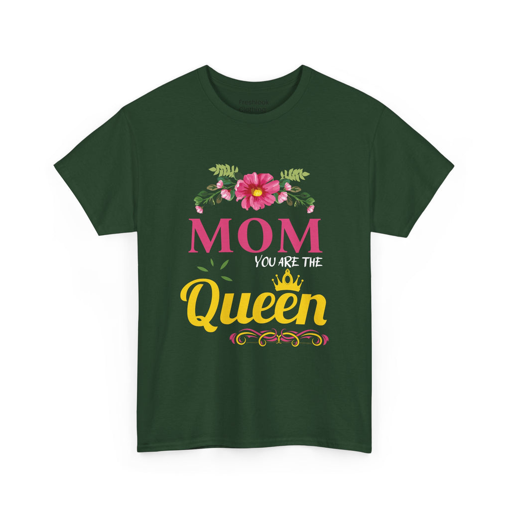 Mom T-Shirt – Mom You Are the Queen – Floral Design