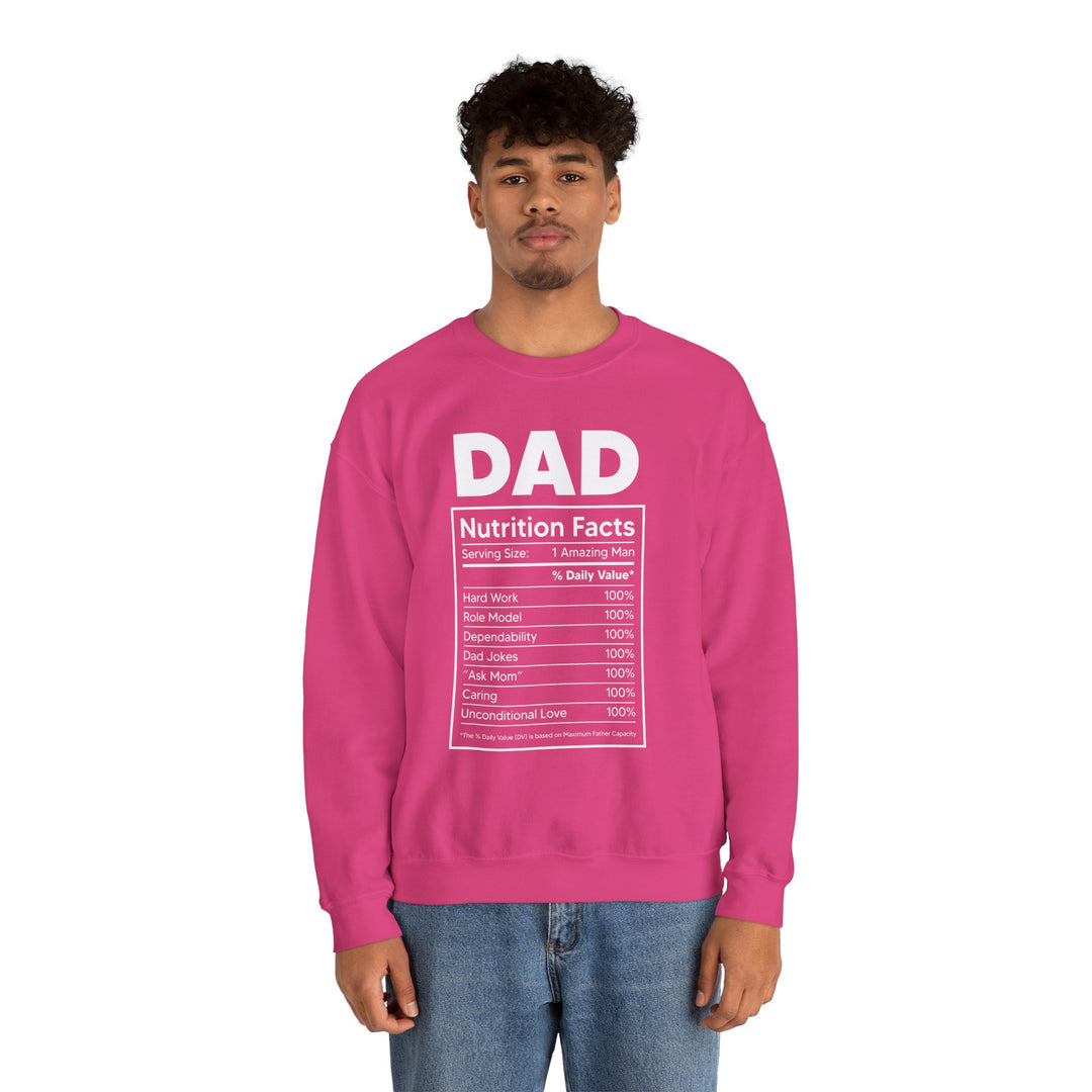 Dad’s Sweatshirt – Dad Nutrition Facts Design