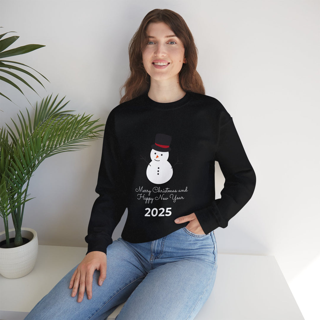 Christmas Snowman 2025 Crewneck Sweatshirt - "Merry Christmas and Happy New Year"