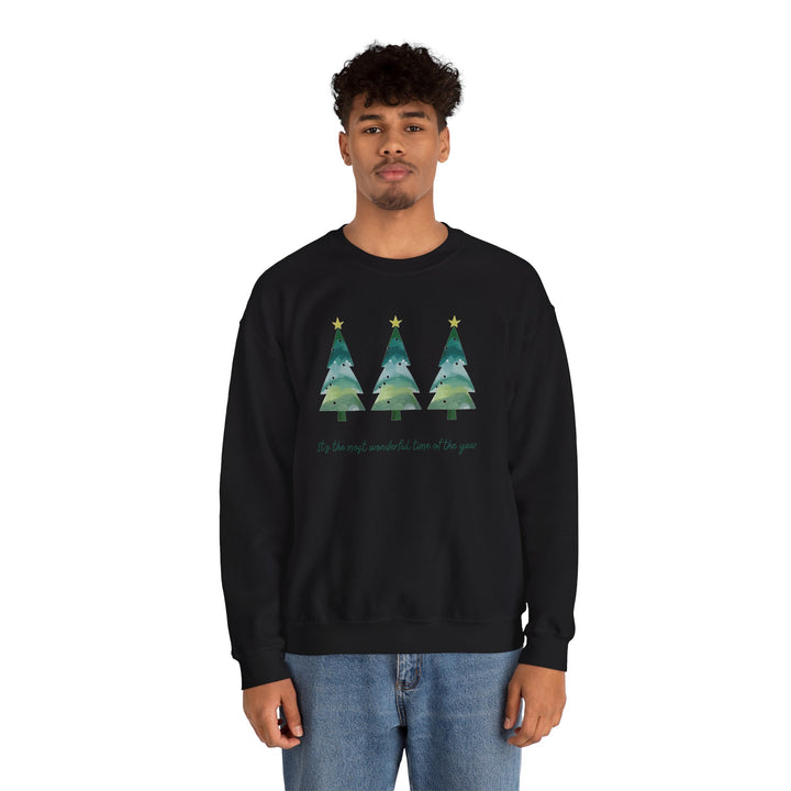Christmas Tree Crewneck Sweatshirt — Cozy Holiday Trees Design