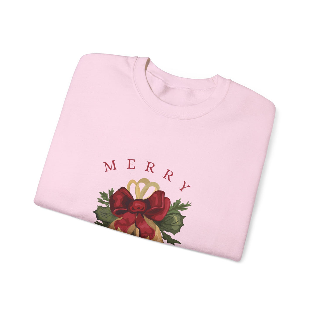 Christmas Bells Crewneck Sweatshirt — "Merry Christmas" Holiday Pullover