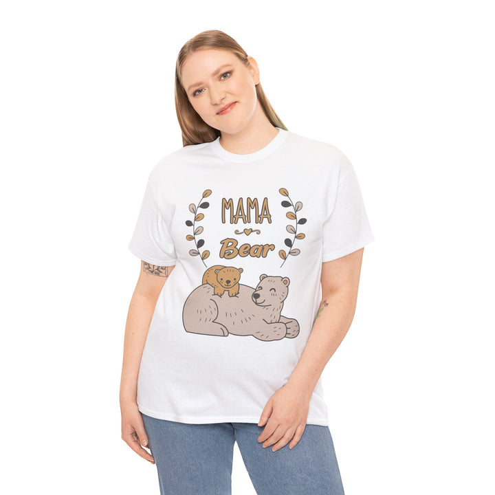 Mom T-Shirt - Mama Bear Design - Cute Bear Family Graphic T-Shirt