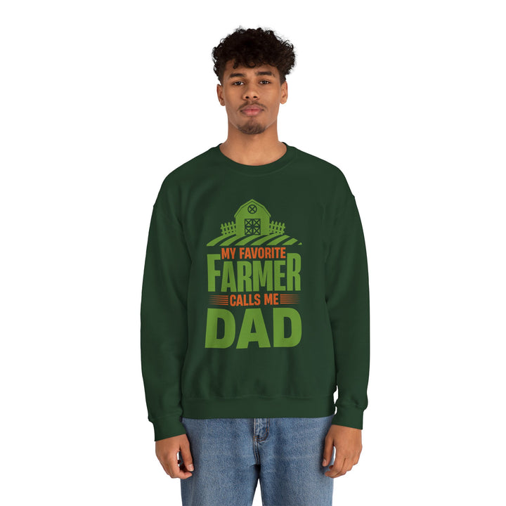 Dad’s Sweatshirt – My Favorite Farmer Calls Me Dad Design