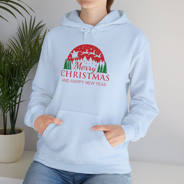Merry Christmas Hoodie - Festive Red & Green Holiday Sweatshirt