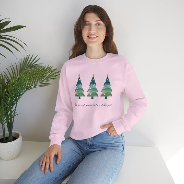 Christmas Tree Crewneck Sweatshirt — Cozy Holiday Trees Design