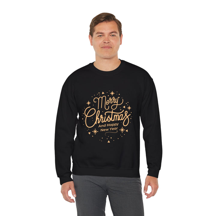 Merry Christmas Crewneck Sweatshirt — Gold Script Holiday Sweater