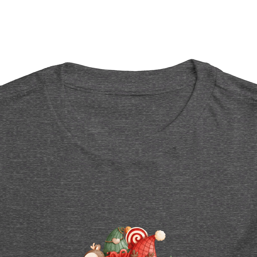 Toddler Tee — Cute Santa in Car “Merry Christmas and Happy New Year” Holiday Tee