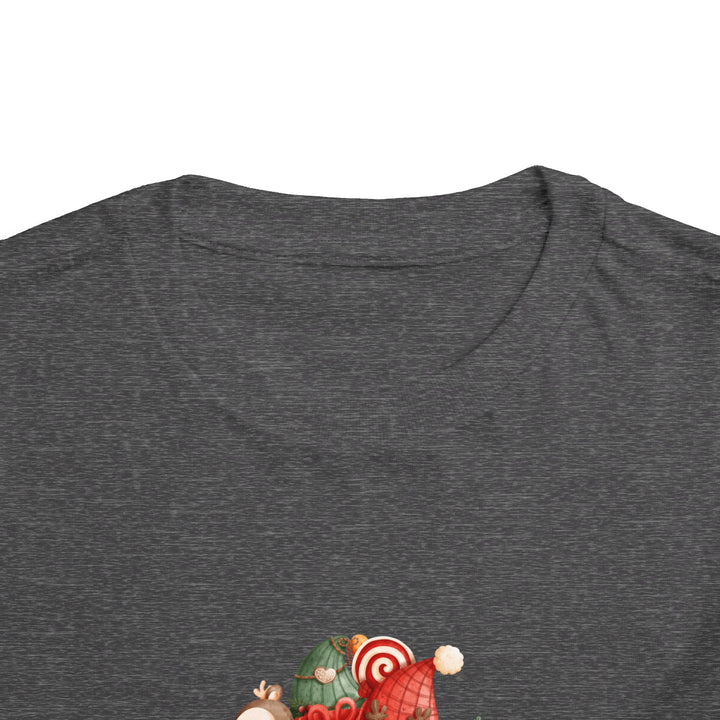 Toddler Tee — Cute Santa in Car “Merry Christmas and Happy New Year” Holiday Tee