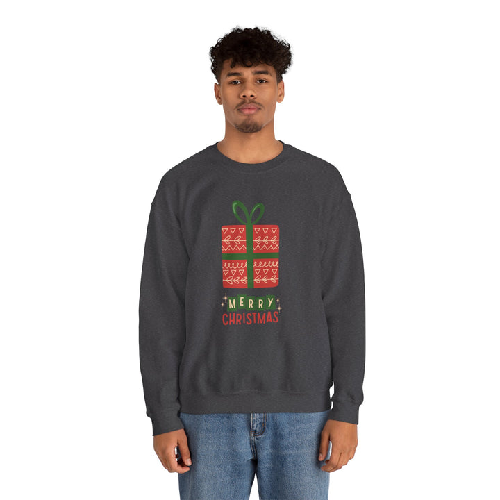 Christmas Present Sweatshirt – 'Merry Christmas' Holiday Crewneck