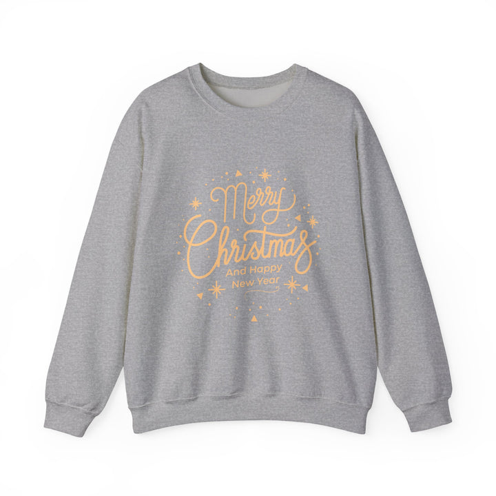 Merry Christmas Crewneck Sweatshirt — Gold Script Holiday Sweater