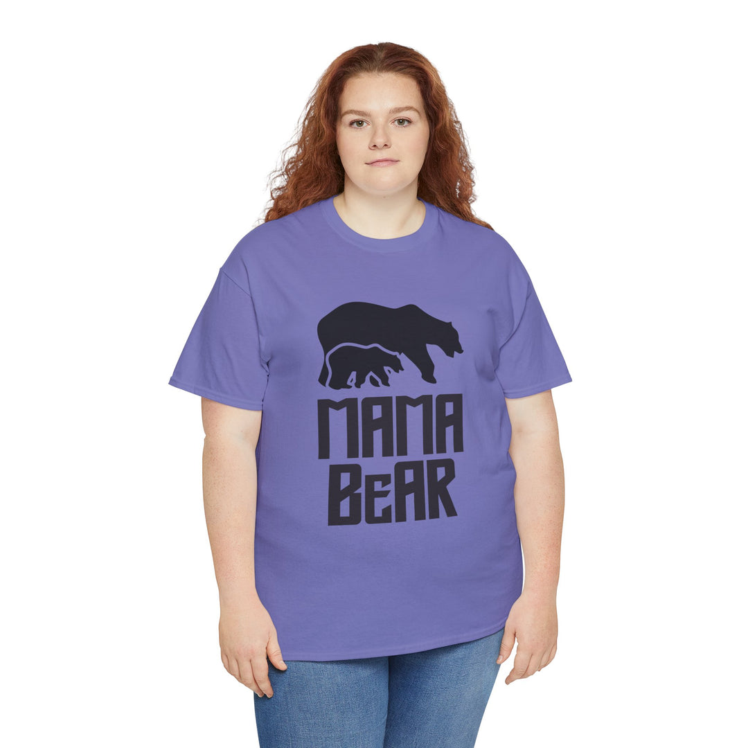 Mom’s T-shirt – Mama Bear Unisex Heavy Cotton Tee - Perfect Gift for Moms Design